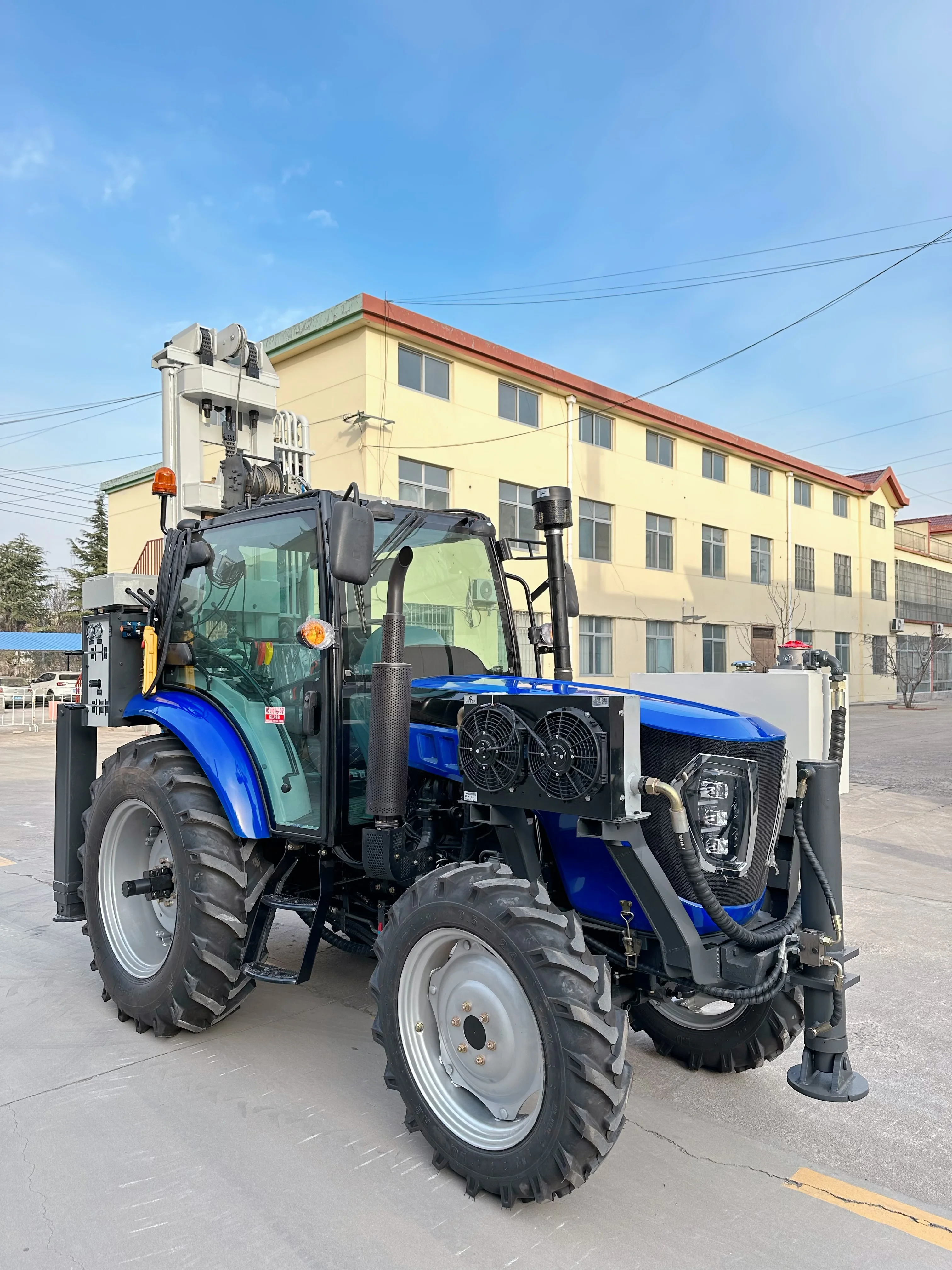 맞춤형 200m 300m 완전 유압식 고품질 트랙터 장착형 휴대용 소형 수중 시추기