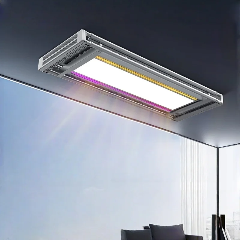 Electric hanger intelligent remote control lifting balcony dryer lighting telescopic clothes drying rod
