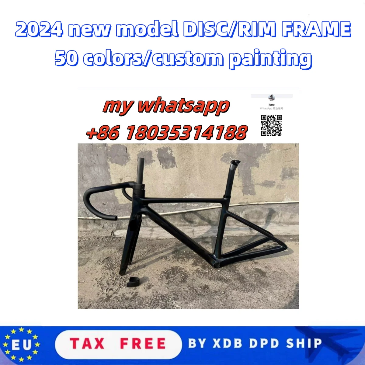 2024 Addict rc  Carbon Road Bike Frames Disc Brake Bike Frame Disk Cycling Bicycle Frameset With Handlebar Stem BB86 Frameset