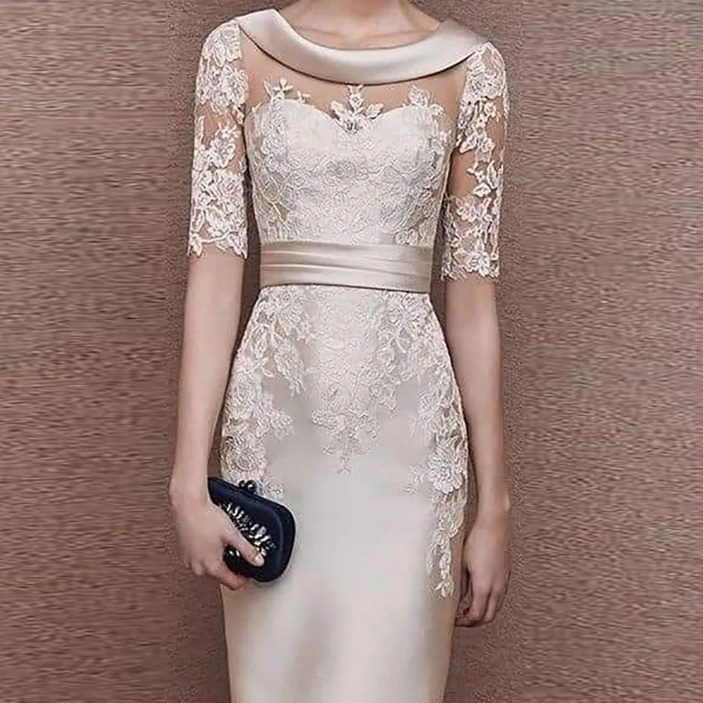 ซาตินชุดเจ้าสาว 2025 ภาพลวงตา Sheath งานแต่งงานชุดลูกไม้ Applique Elegant ชุดผู้หญิงสําหรับงานแต่งงาน