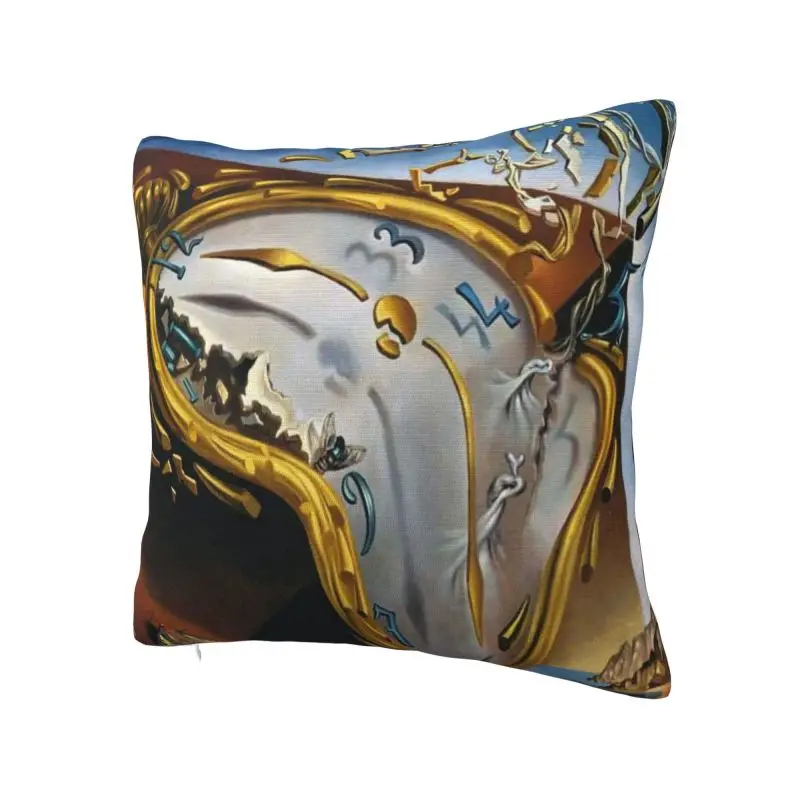 Custom Salvador Dali Painting Art Cushion Covers Melting Watch Velvet Nordic Pillows Home Decoration