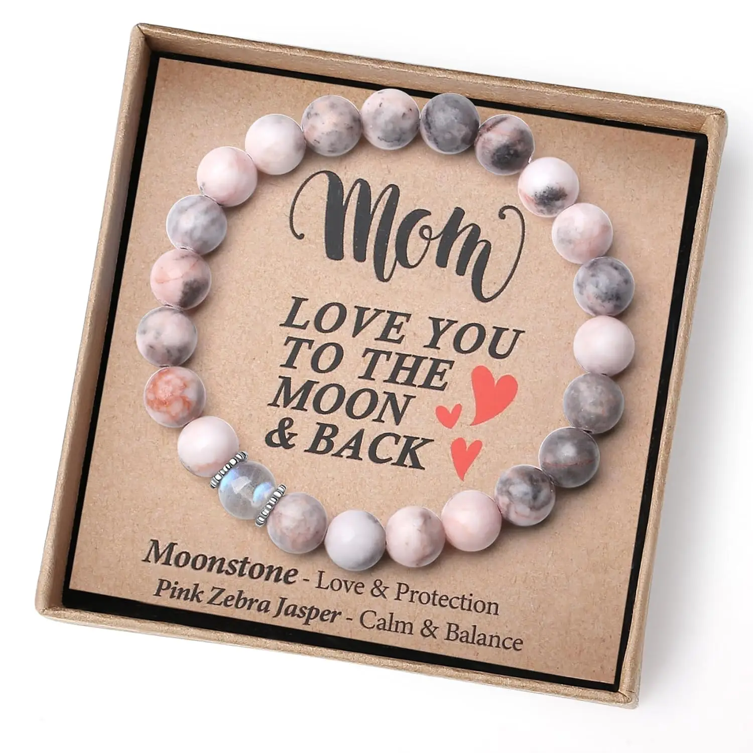 Gifts for Mom Birthday Gifts from Daughter Son Moonstone Bracelet Women Christmas Mothers Day Gifts Great Presents Best Mama