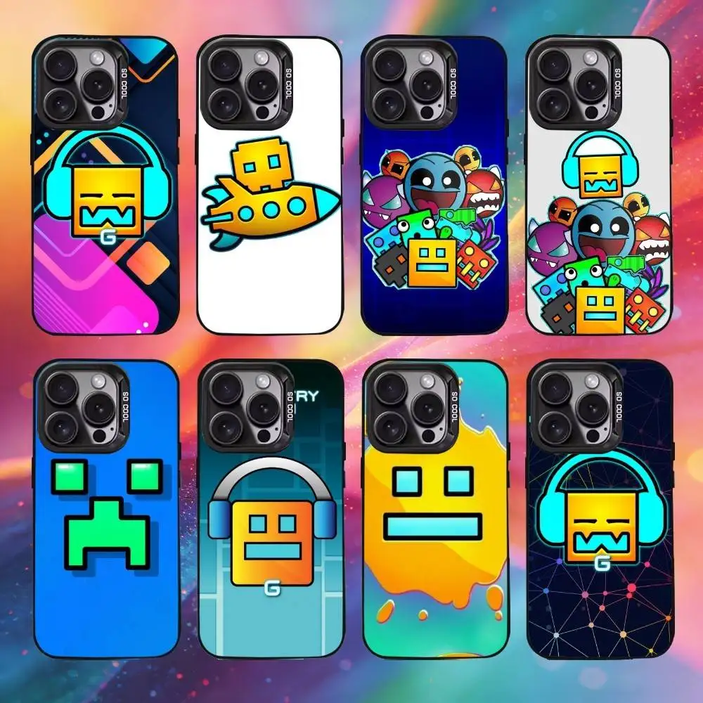 

Game G-Geometry-Dash-S Phone Case For iPhone17, 16,15,14,13,12 Pro Max Black Candy Matte Shockproof Cover