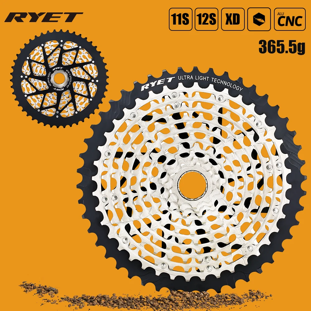 2023 RYET ULT 11 Speed Cassette MTB Bicycle Flywheels Ultralight 355g 11s Sprocket 9-46 k7 511% Range Mountain Bike XD Freewheel