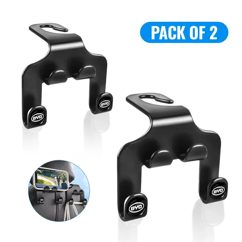 Multifunctional Car Rear Seat Hook Phone Holder Clothes Hanging Hooks For BYD F3 S6 F0 Tang I3 S7 G3 E5 E2 E1 E3 E9 D1 S8 E6 L3