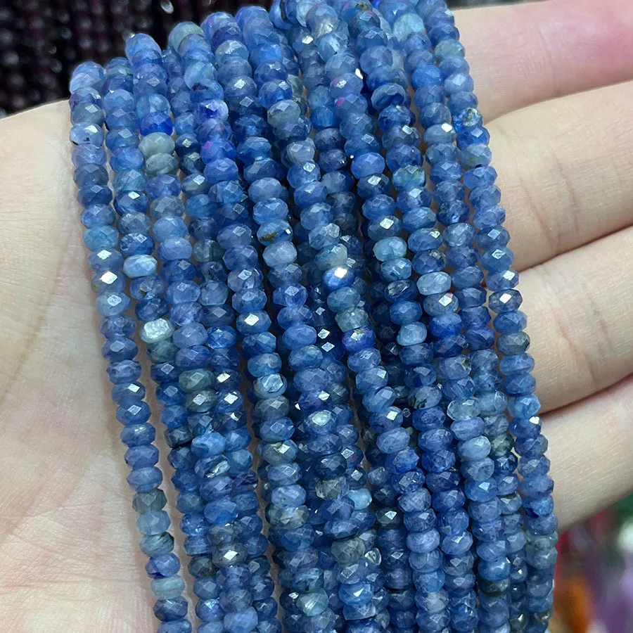 Natural Crystal kyanite Disc Bead Small Section Stone Loose Beads for Jewelry Making DIY Manual Necklace Bracelet 15\'\'2x4mm