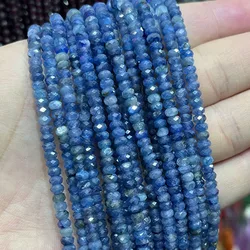 Natural Crystal kyanite Disc Bead Small Section Stone Loose Beads for Jewelry Making DIY Manual Necklace Bracelet 15''2x4mm