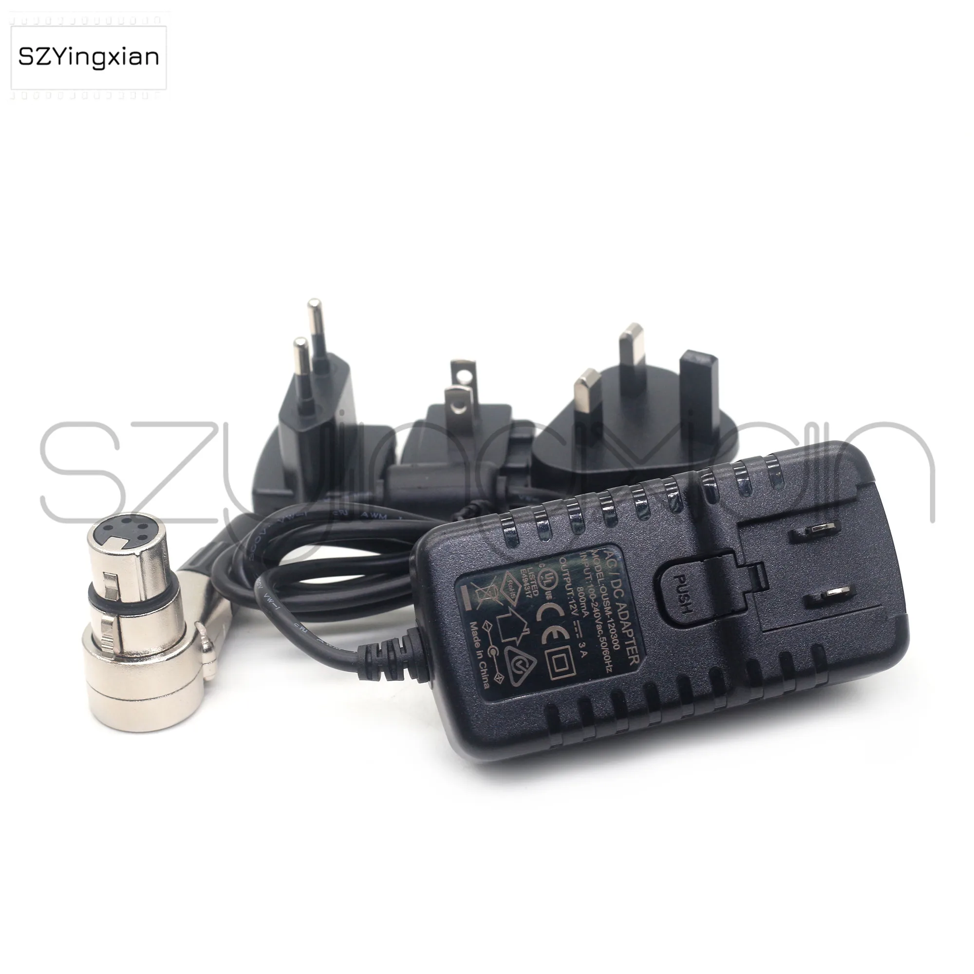 Imagem -06 - Pinos Xlr Conector 100v240v ac Adaptador de Alimentação Saída dc 12v3a para Tvlogic Panasonic Sony Monitor Cabo de Alimentação Roland Edirol R88 4