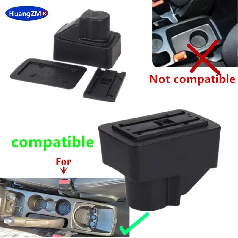 Car Armrest Box For Ford Fiesta Armrest Car Storage Box For Ford Fiesta 3 2011-2018 Accessories PU Leather easy installation