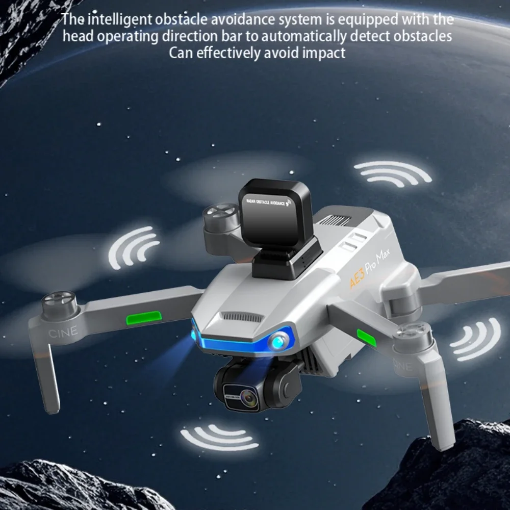 AE3 PRO Drone With 8K Camera 360° Laser Obstacle Avoidance 3-axis PTZ Camera 5G GPS WiFI FPV 4-axis Aircraft RC Drone