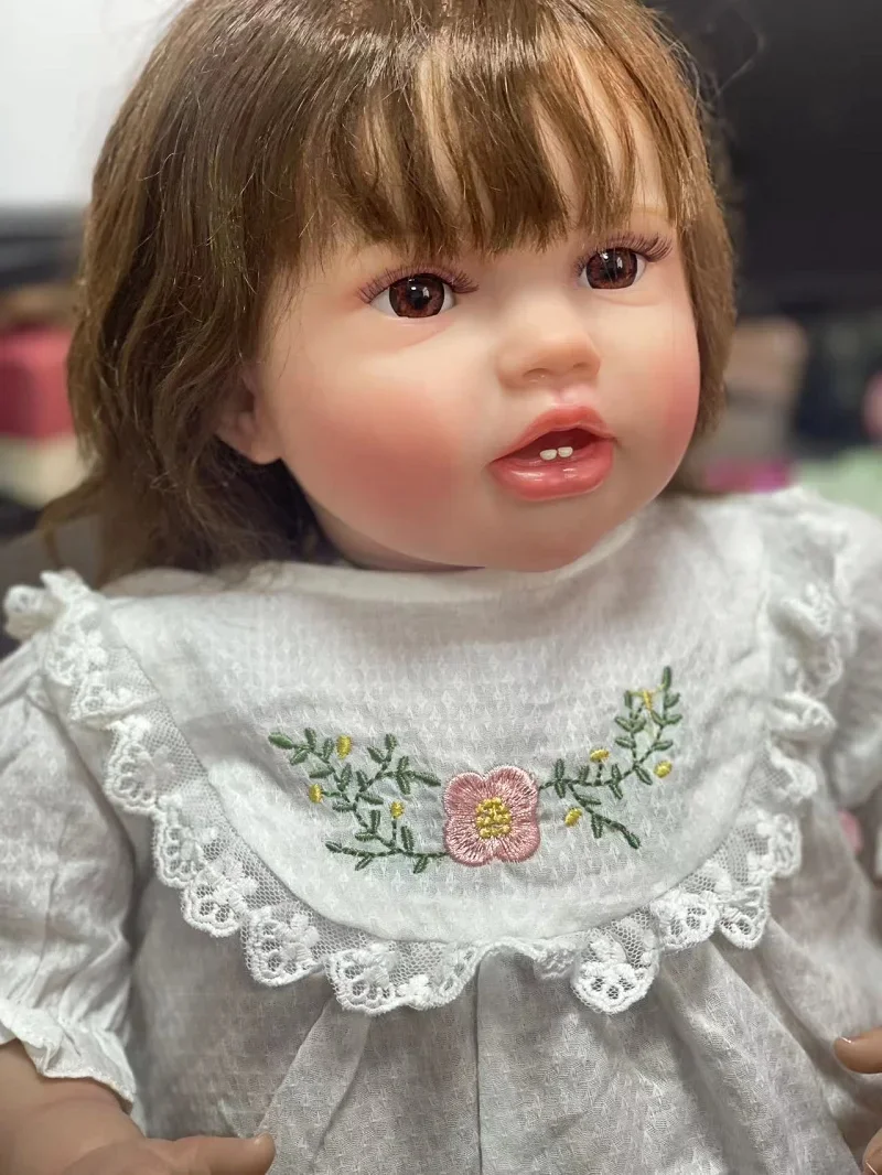 24インチのリボーンドール、幼児の女の子、ロッティプリンセス、リアルなソフトコレクションアートドール、3Dスキン、血管が見える、ベビーズリボーンズ