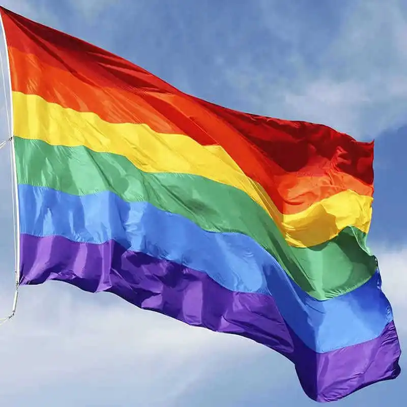 

Rainbow Flag Gay Pride LGBT 90x150cm Oxford Nylon Durable Waterproof 3x5 Ft Stitched Flags Banners For Decoration Celebration