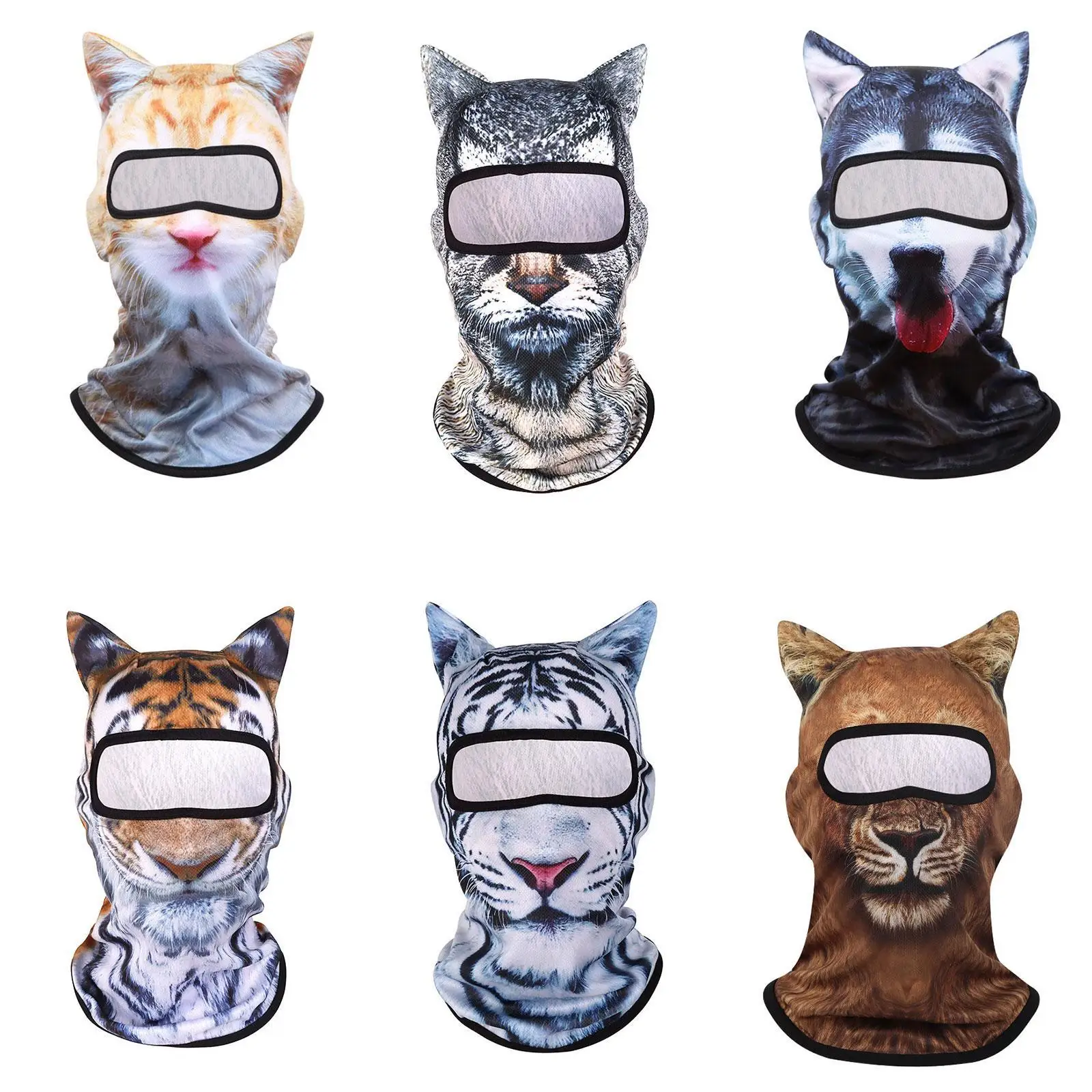Balaclava animal máscara facial máscara de cabeça máscara de esqui para esportes de equitação ao ar livre