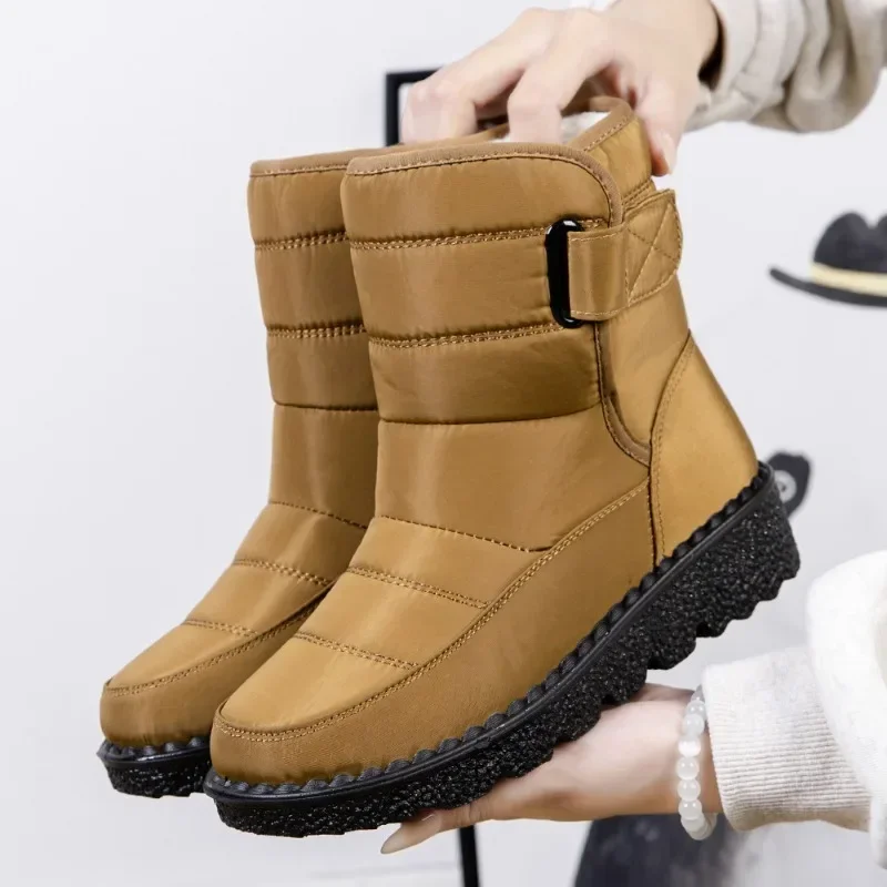 Boots Women Non Slip Waterproof Winter Snow Boots Platform Shoes for Women Warm Ankle Boots Cotton Padded Shoes