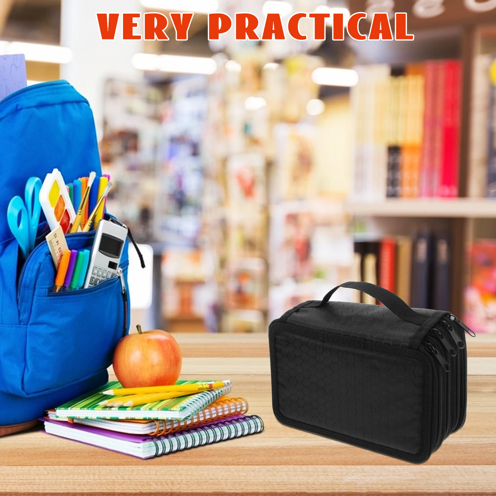 

72 Slots Pencil Holder Organizer Multi Layer Nylon Oxford Pencil Case Large Capacity Travel Makeup Storage Bag Stationery Box