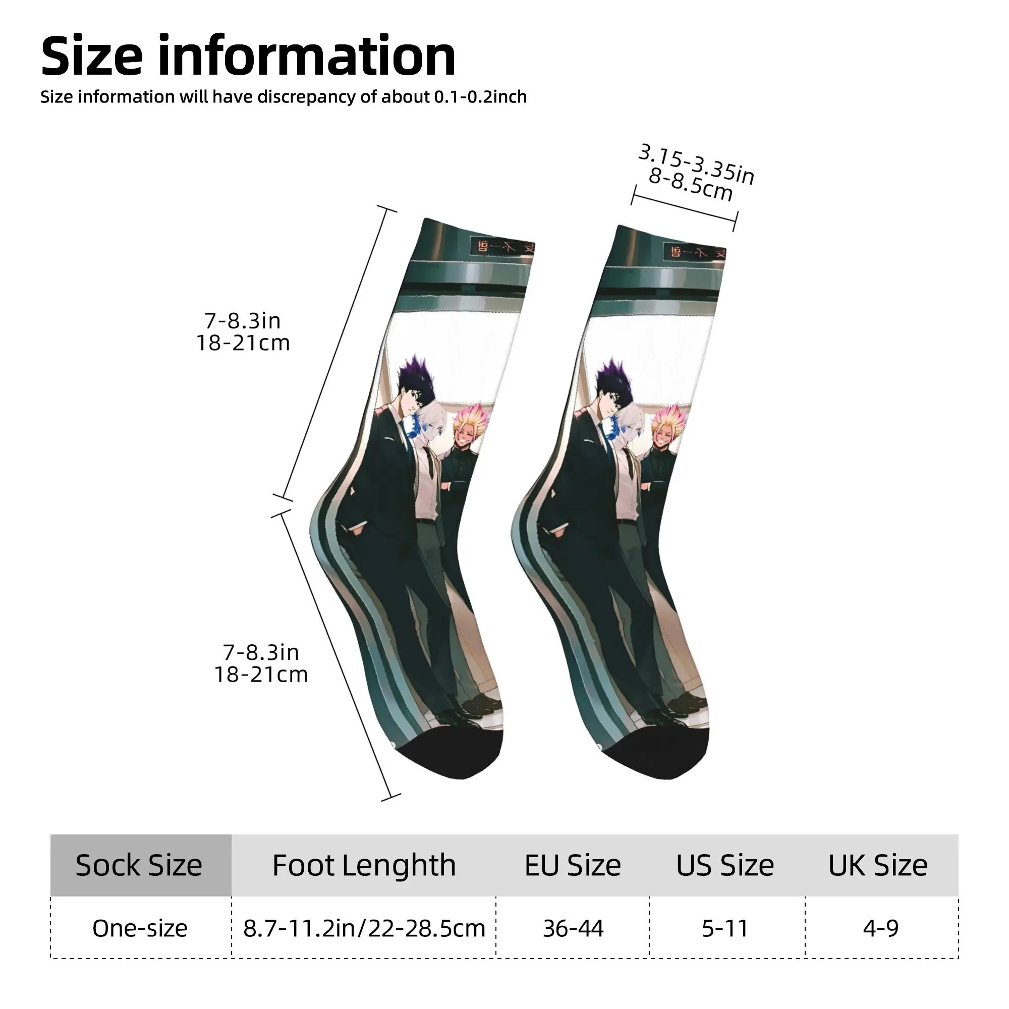 ブルーロックアニメストッキングユニセックス男性靴下高品質ノベルティソックス春ランニングスポーツ滑り止めパターンソックスギフト