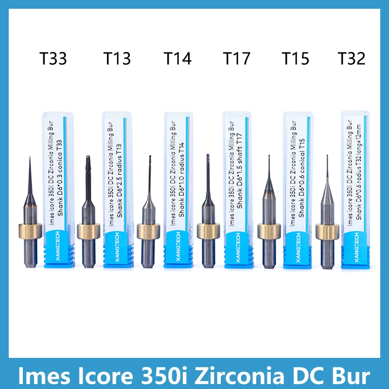 

Imes Icore 350i Zirconia Milling Cutters Dental Cad/Cam DC Drills Burs Shank Diameter 6mm