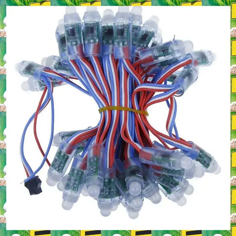 3C Electron 100Pcs WS2811 RGB LED Pixels Light Individually Addressable 12Mm Diffused Digital Full Color Pixel Module Light DC12