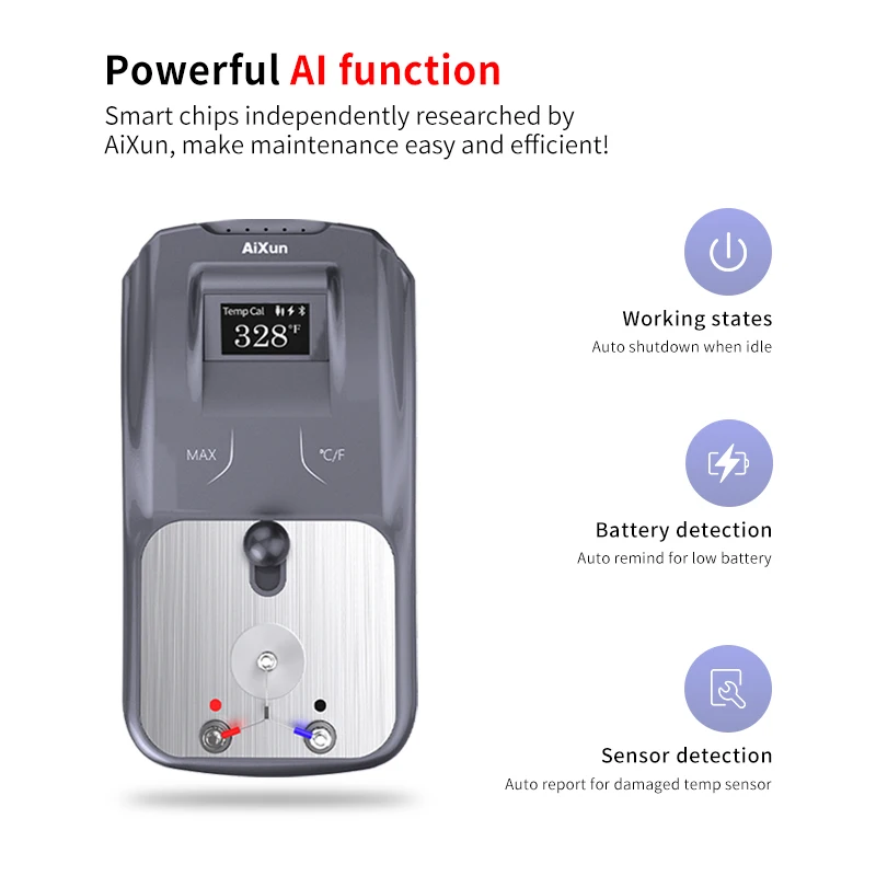 Aixun DT01 سبيكة لحام رقمية تلميح جهاز قياس درجة الحرارة مسدس هواء منحنى سجل درجة الحرارة التلقائي معايرة أدوات مجموعات