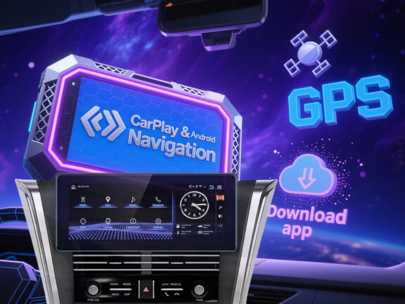 Multimedia Receiver Android Player For Toyota Alphard Vellfire 2015-2019/2020-2021Head Unit Snapdragon665 Touch Screen Radio GPS