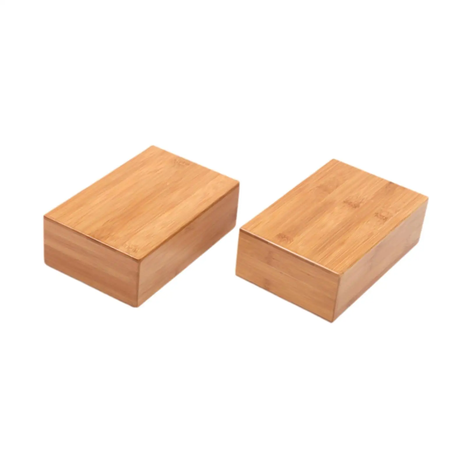 2 Pieces Bamboo Yoga Block Exercise Brick Portable Assistive Equipment Improve