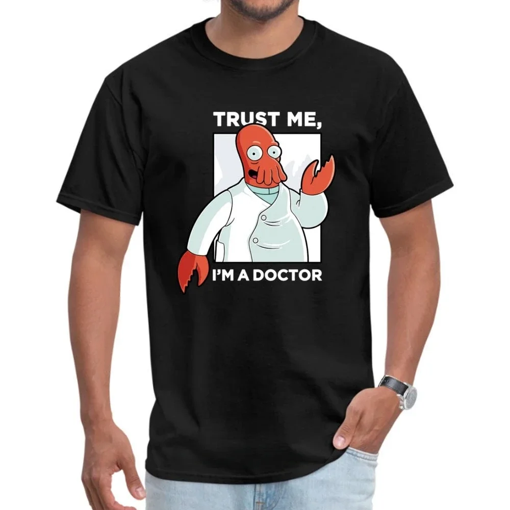 Special 100% Cotton Fabric Tshirt Trust Me I'm A Doctor Cthulhu Tees Funny Men's T-shirts Doctor Zoidberg Who Unique  harajuku