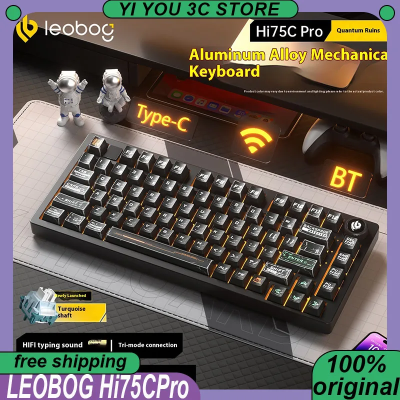

LEOBOG Hi75C PRO Беспроводная трехрежимная механическая клавиатура Прокладка 4000 мАч 81 клавиш ПК Киберспортная игровая клавиатура для ноутбука Hi75CPro