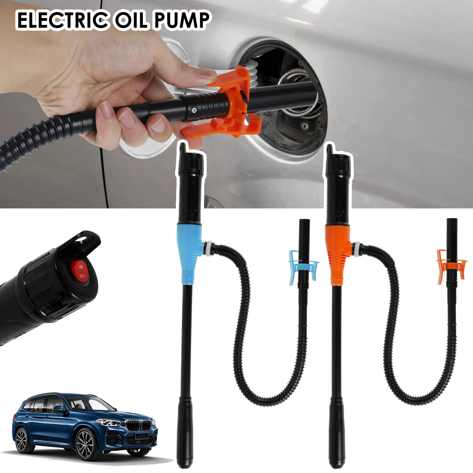 Portable Liquid Oil Transfer Pump Water Pump Battery Operated Electric Car Fuel Gas Transfer Suction Pumps Liquid Transfer Oil