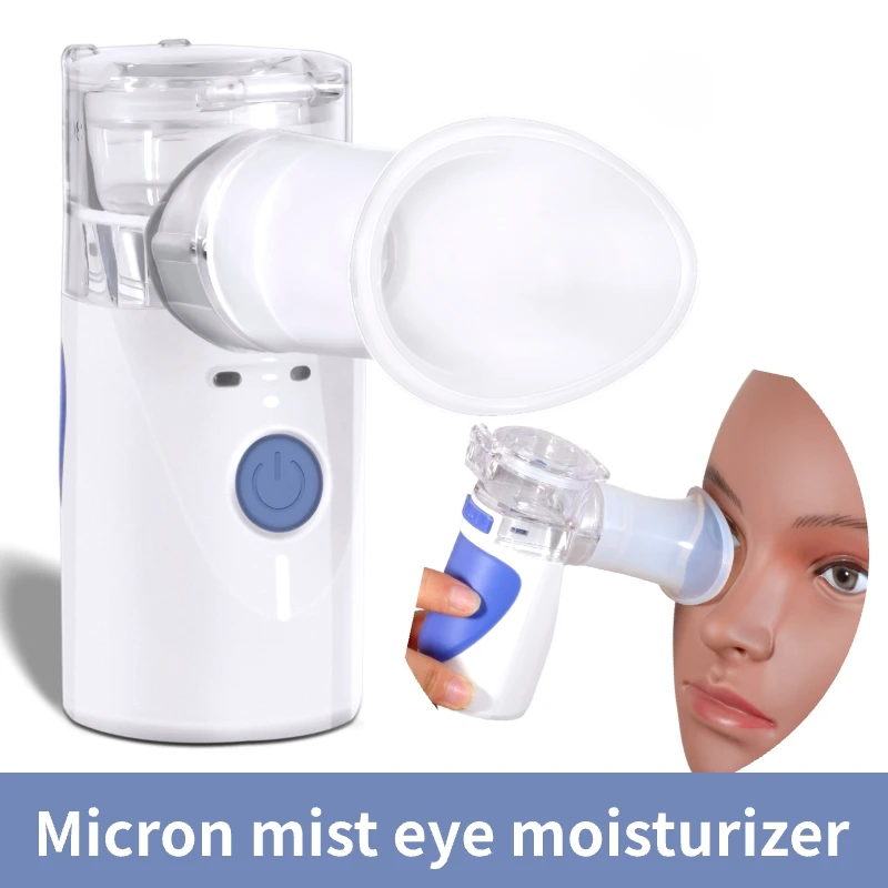 Portable Battery Operated Eye Mist Sprayer, Nano Atomizer for Dryness Relief & Beauty Hydration, Handheld Eye Cleanser with Sali