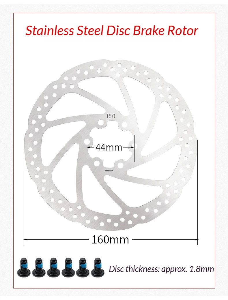MEROCA M4 4-Kolben Hydraulisches Scheibenbremsen-Set Mountainbike Vorne 800/Hinten 1400mm 160mm Rotor MTB Fahrrad-Bremszange – Detail 19