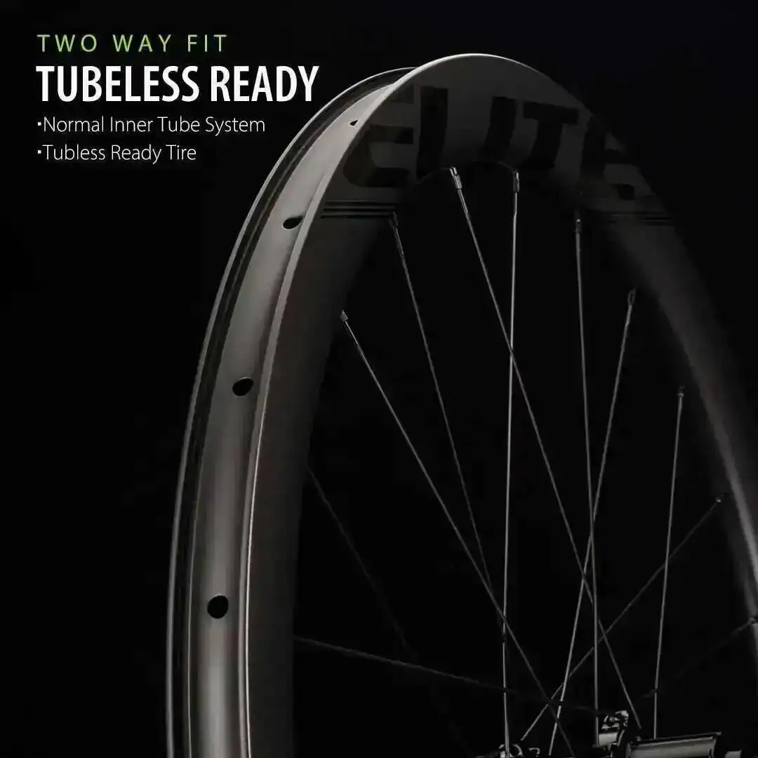 ELITEWHEELS EDGE Gravel Wheels Ultralight 1356g Road Disc Carbon