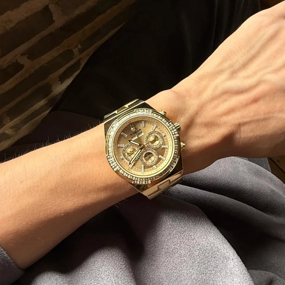 X-GEAR Mens Mechanical Watch Waterproof Luminous Stainless Steel Strap Men's Mechanical Watch Fashion Luxury