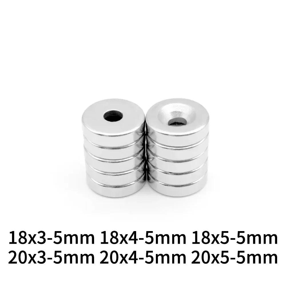 18x5-5mm Disc Rare Earth Neodymium Magnets Countersunk Powerful Magnetic 18*3-5mm Round Magnet 18*4-5 20*3-5 20*4-5 20*5-5