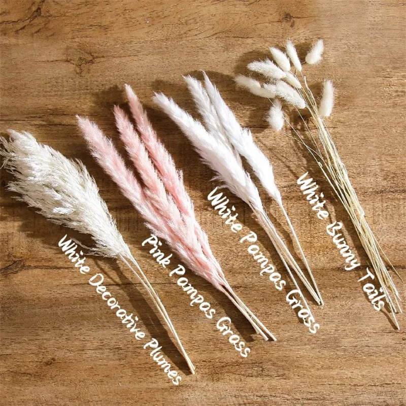 60pcs Dried Pampas Grass Decor,17\