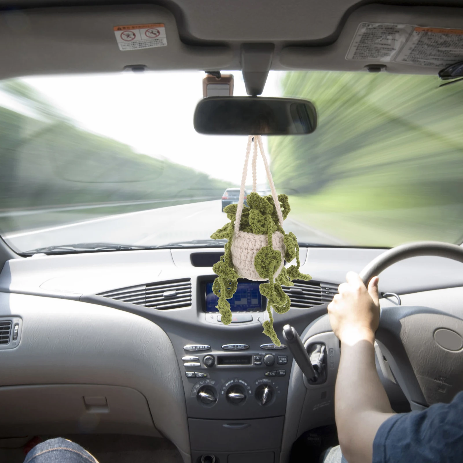 

Car Interior Accessories Wool Jewelry Decoration Crochet Hanging Ornament Decorations Accessory