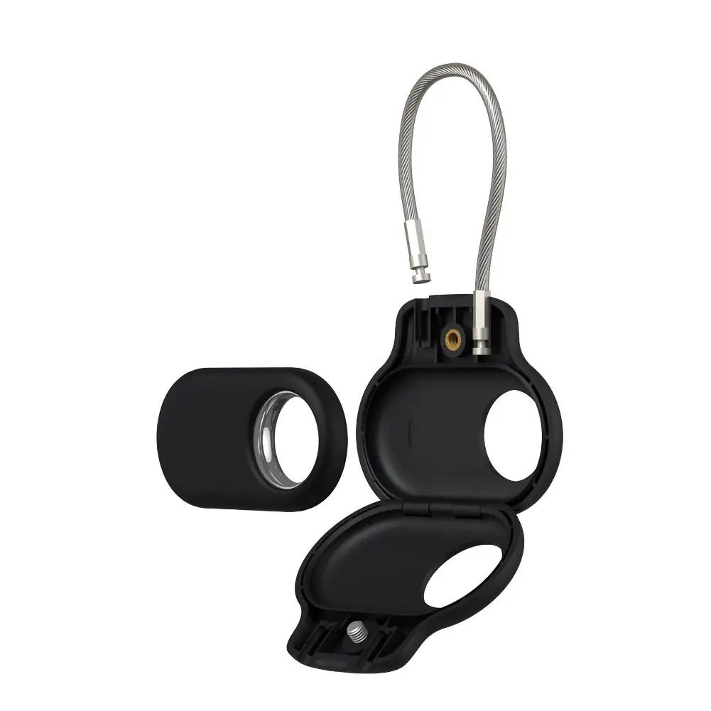Samsung Galaxy SmartTag2 ホルダー用安全ロックケース スマートタグ 2 用ワイヤーケーブル付き 紛失防止保護カバーアクセサリー