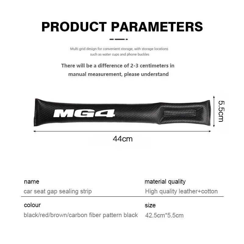 2Pcs Premium Leather Car Seat Gap Filler Pads for MG4 Motors MG ZS GS MG5 6 7 Gundam 350 Parts TF GT hector HS car Accessories - view 6