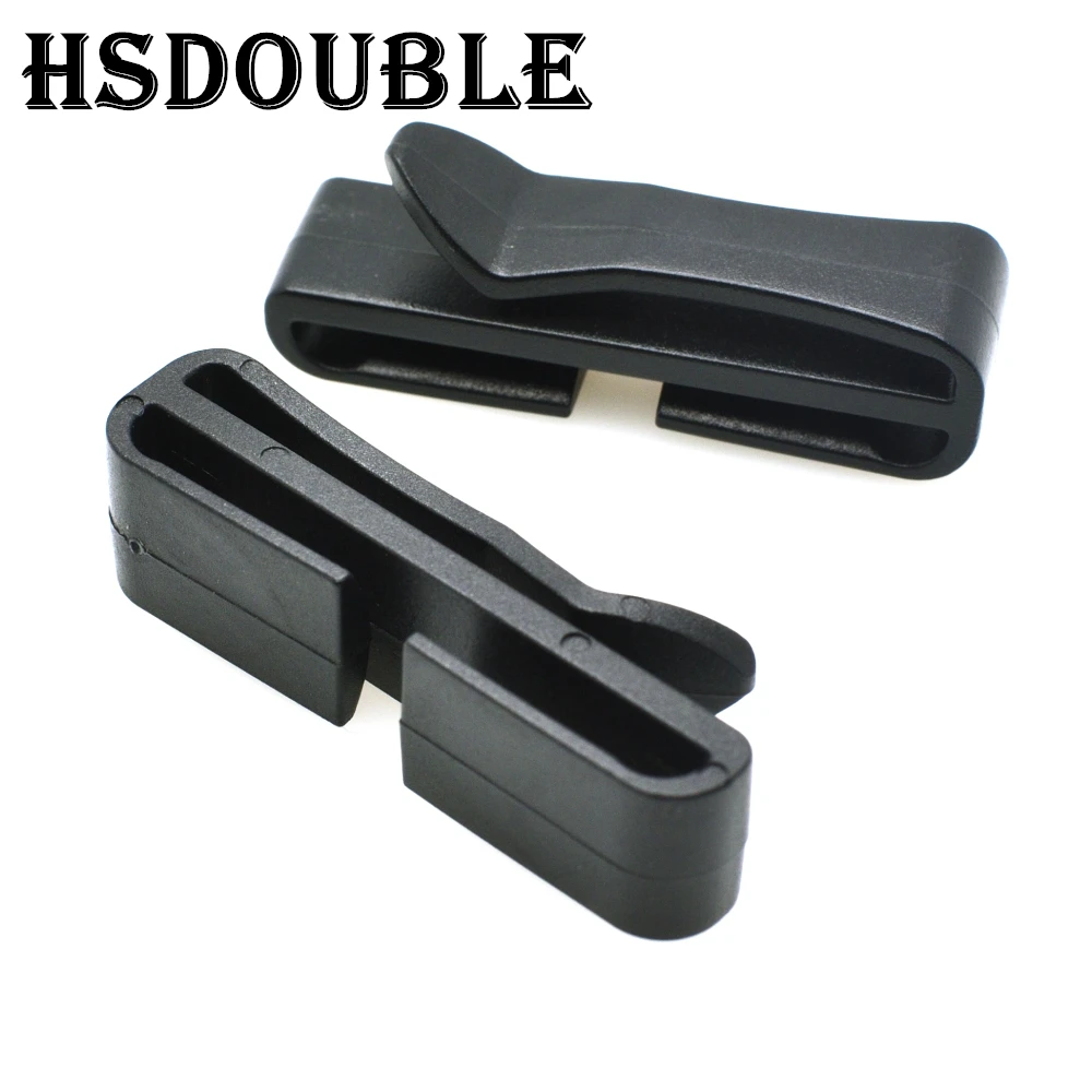 10 Pcs/Pack Quick Slip Keeper Buckle End Clip Slider Black For Molle Tactical Backpack Adjusting Strap Webbing 15-50mm