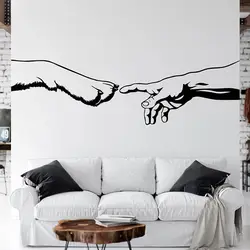 Hand and Paw Wall Decal Dad Dog Decor Dog Wall Art Decal Dog Lover Animals Wall Decal Dog Wall Bathroom Stickers Vinyl 3D66