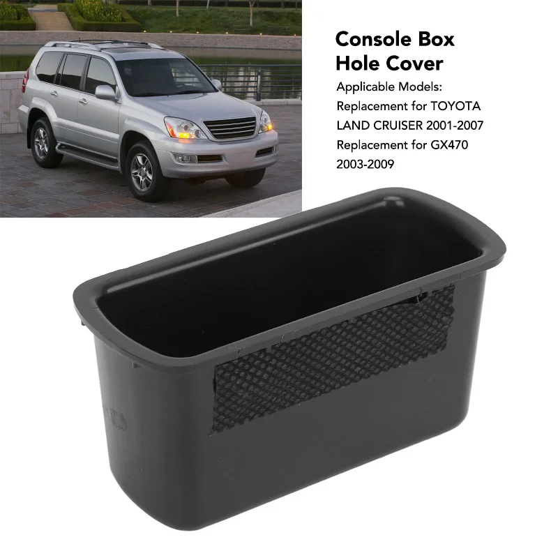 58839-60040 ABS Durable Wearproof for TOYOTA LAND CRUISER 2001 to 2007 for LEXUS GX470 2003-2009 Car Console Box Hole Cover