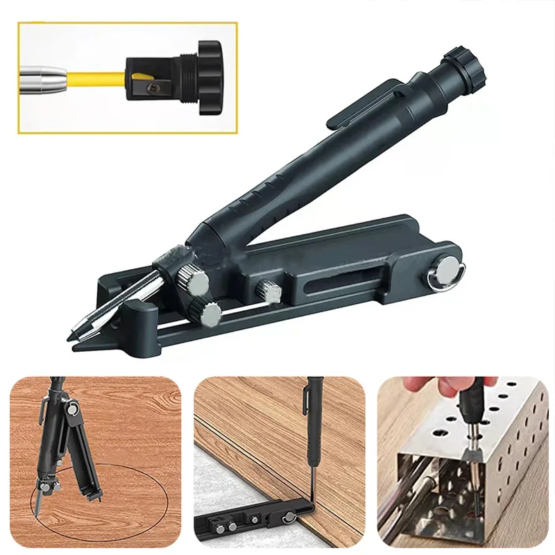 Multi-function Scribing Tool DIY Woodworking Adjustable Plastic/Metal Profile Scribing Ruler Contour Gauge Scribe Compass Tool