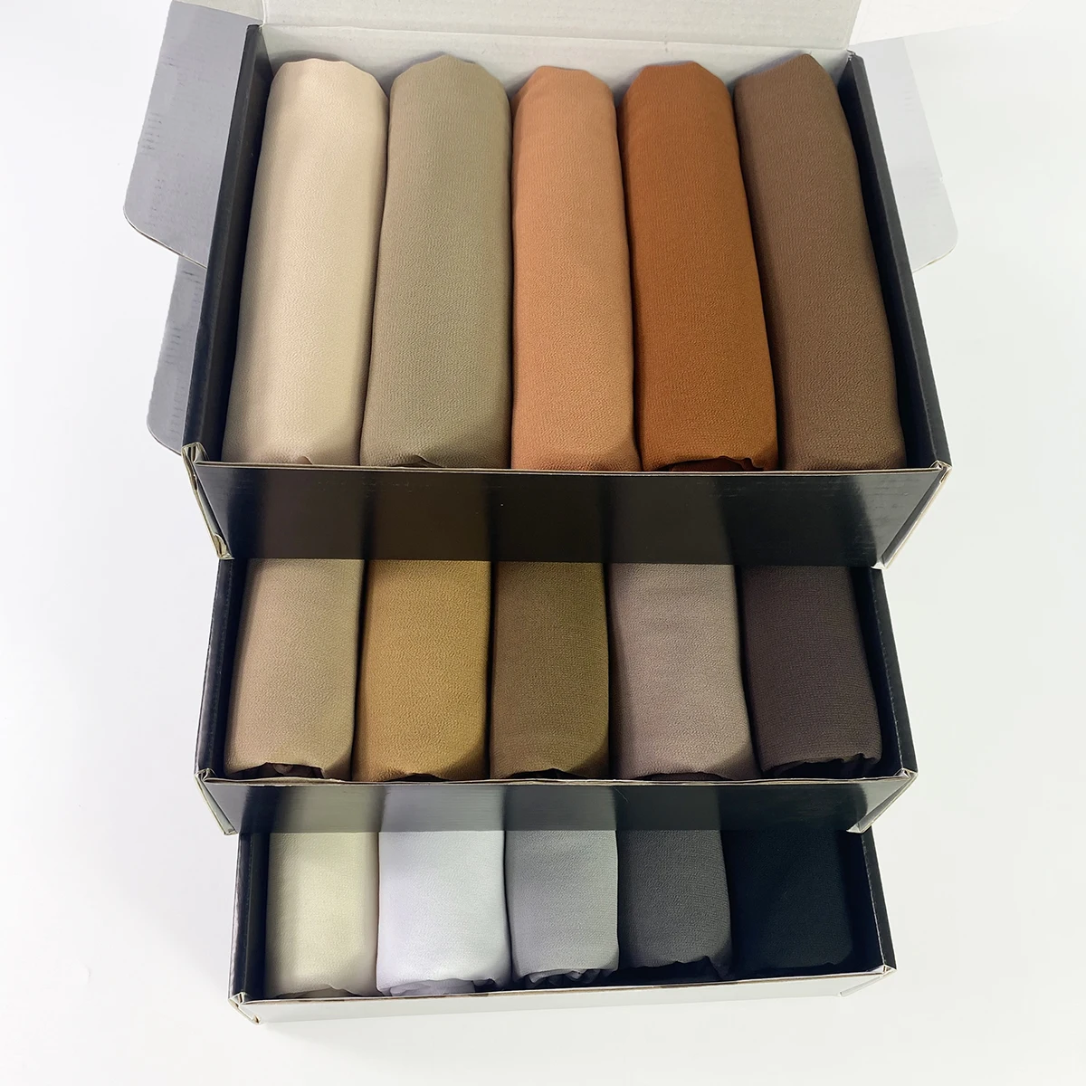 

5pcs/Gift Box Custom Hijab Bubble Chiffon Women Muslim Scarf Solid Color Plain Shawl Islamic Wrap Foulard Femme Echarpe