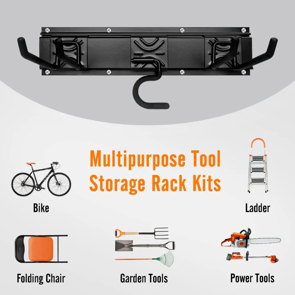 Imagem -05 - Garagem e Jardim Ferramenta Rack de Armazenamento Organizador de Parede Heavy-duty Extra Width Panel Quintal pá Titular Organização