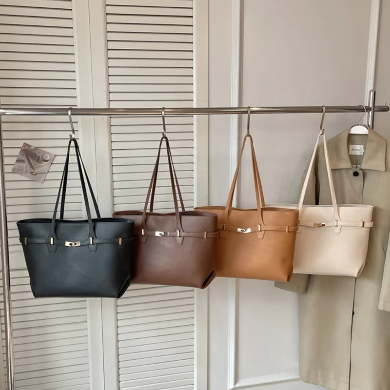 Urbaner Minimalistischer Stil Große Kapazität Damen-Handtasche Unterarm-Schultertasche Pendler-Handtasche Modische Reise-Unterarmtasche – Detail 19