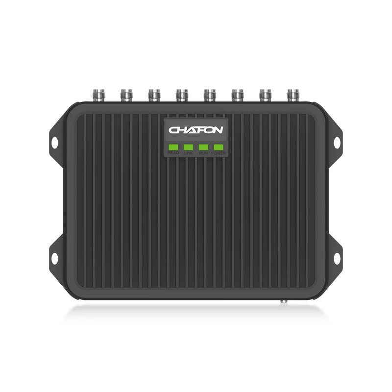شافون CF801 قارئ محمول ذو 8 قنوات RFID UHF قدرة لمسافات طويلة مدمج في نظام لينكس قارئ بطاقات التحكم في الوصول OEM