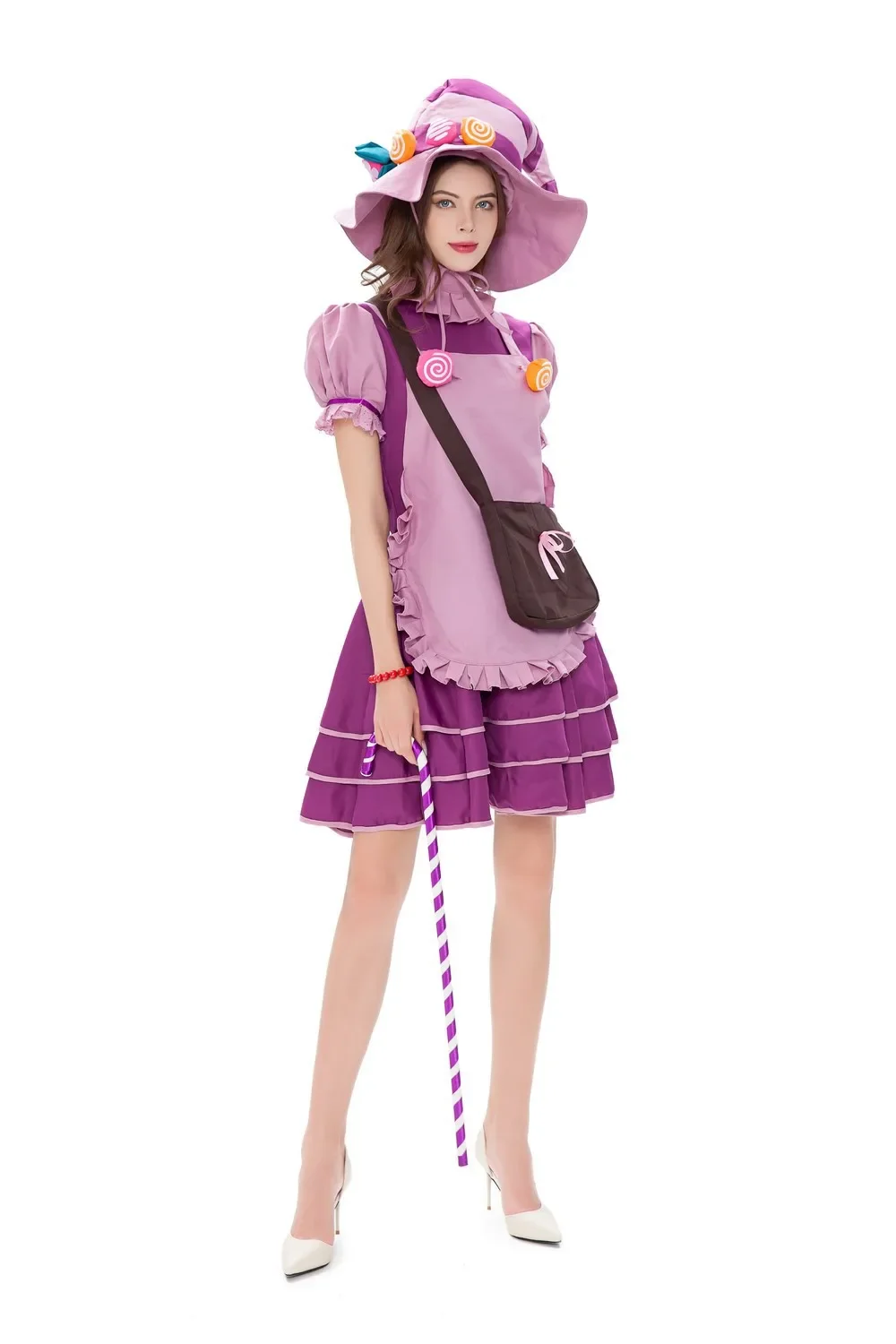 المرأة خادمة الزي الحلو القوطية لوليتا فساتين أنيمي تأثيري حلي المئزر فستان زي حجم كبير أزياء الهالوين