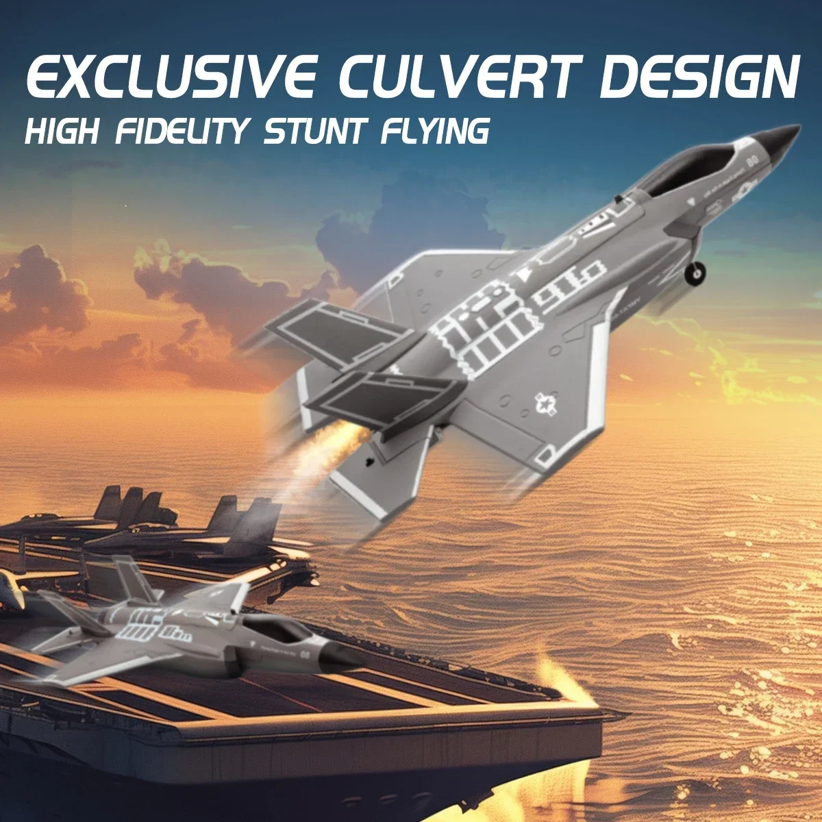 FX9635 RC Plane F35 4CH Fighter Jet Remote Control Airplane High Brushless Stunt Flying Glider Model Toys for Adults Boys Gift