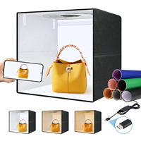 Foldable Photo Studio Light Box With 12 Colors Backdrop,40/50cm Photography Lightbox,Photo Softbox Tent Kit For Product Shooting