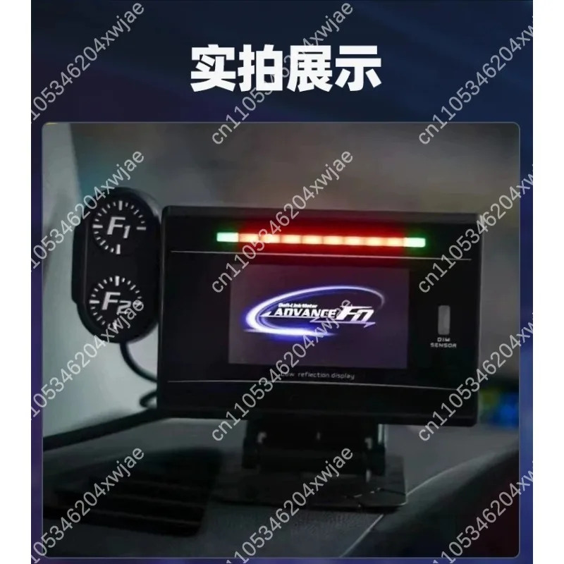 Vehicle Modified Multi-Functional 2 Type Gauge Water Temp Turbo Boost Oil Pressure Oil Temp Digital Monitoring Meter