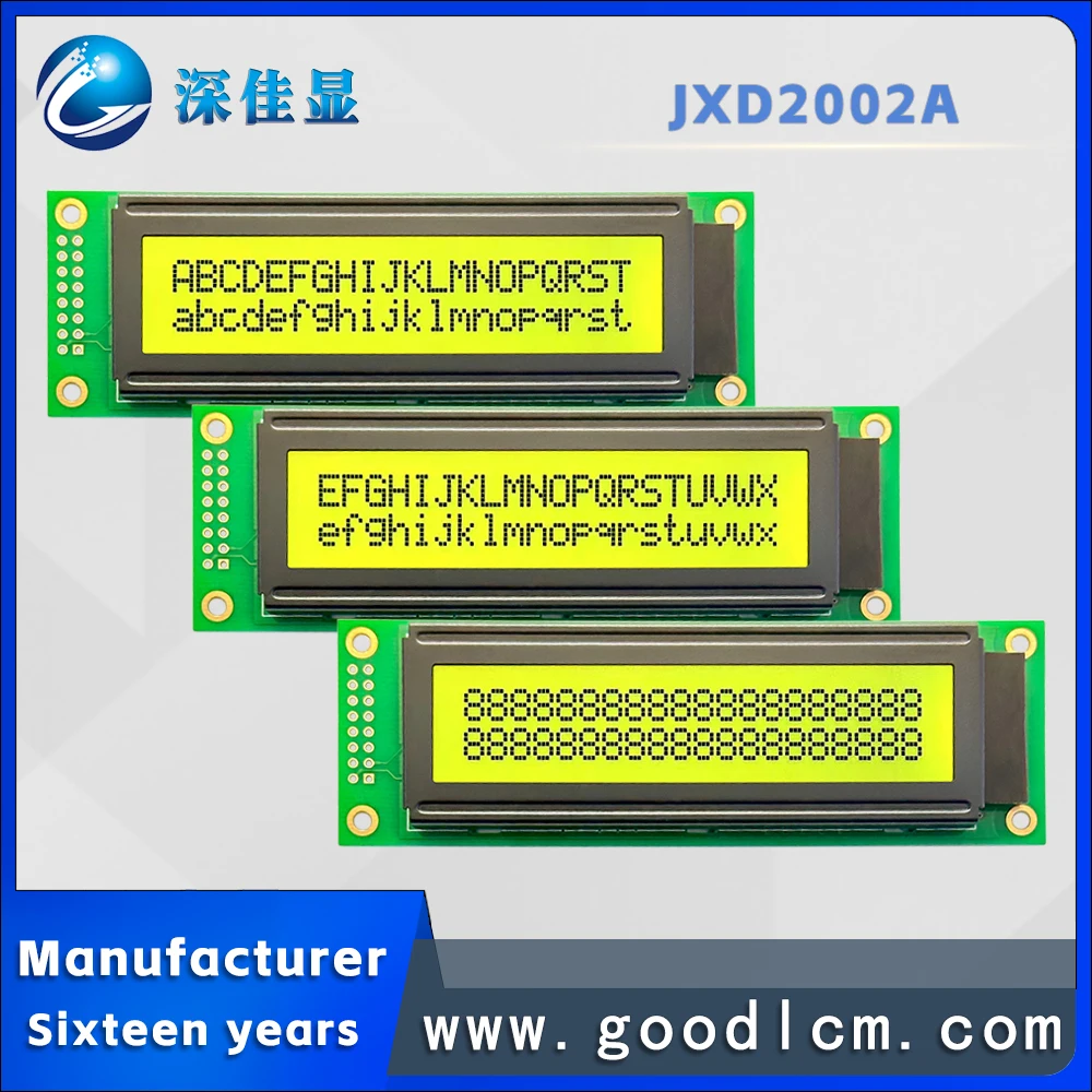 2002A Karakter Lcd Display Module 20 * 02lcm Lcd Module HD44780 Of ST7066 Drive Stn Geel Groen Scherm Geel Groen licht